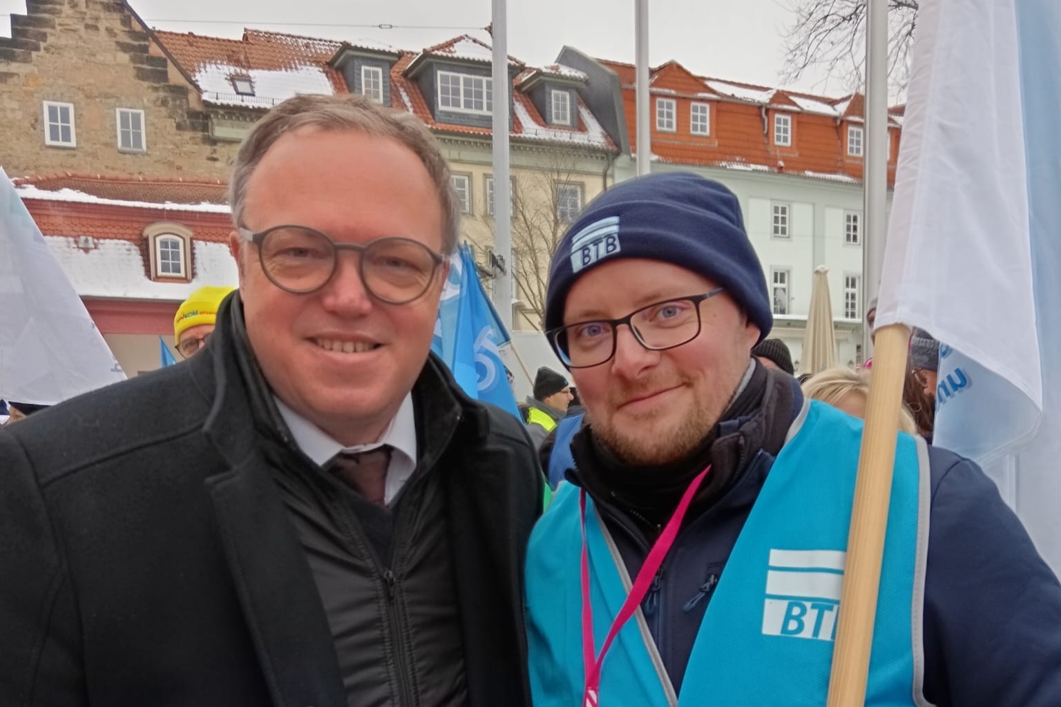 Minister Mario Voigt und Robert Beck