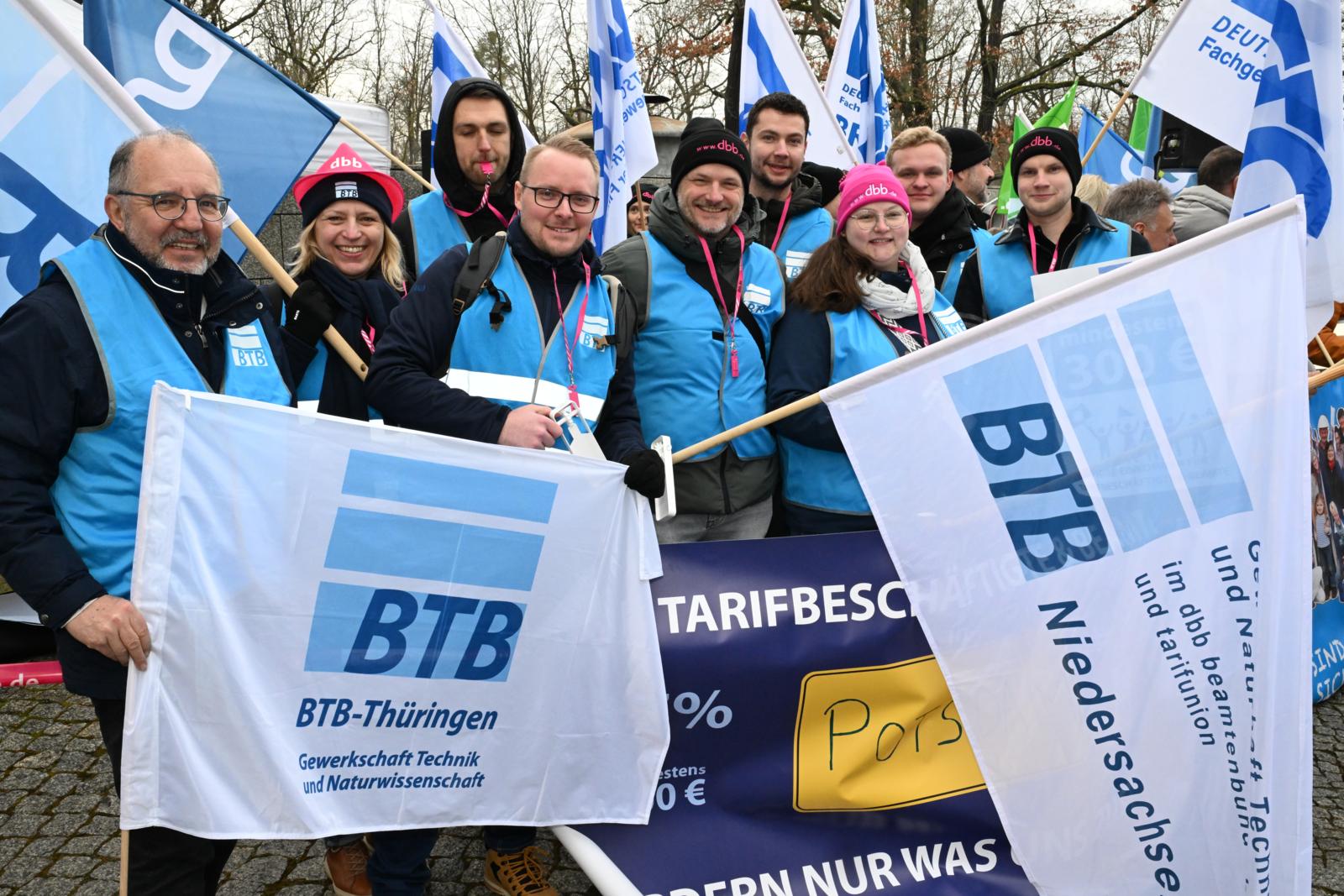 Teilnahme an der Protestaktion in Potsdsam