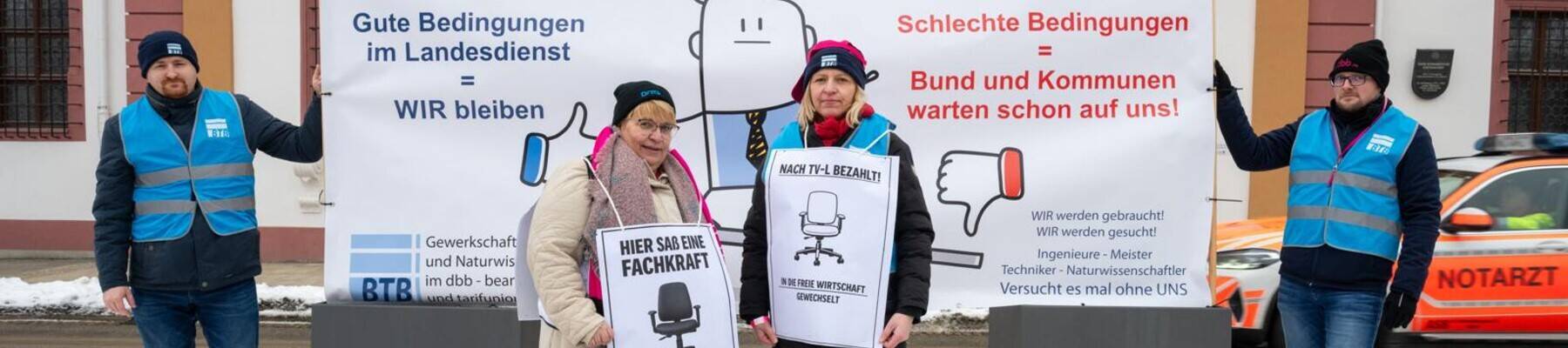 BTB Gruppe Erfurt Demonstration in Thüringen