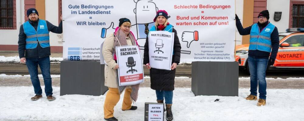 BTB Gruppe Erfurt Demonstration in Thüringen
